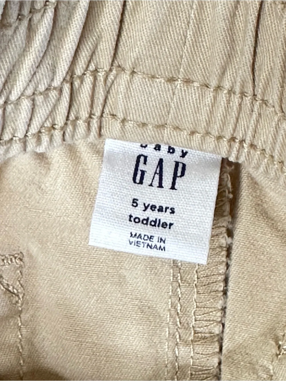 Baby Gap toddler Elastic-Waist Tan Shorts Sz 5Y A10-078